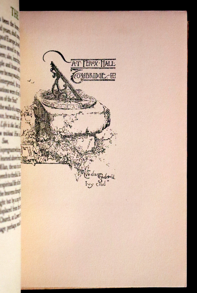 1914 Rare First Edition - A BOOK OF OLD SUNDIALS & THEIR MOTTOES, binding design by Jessie M. King.