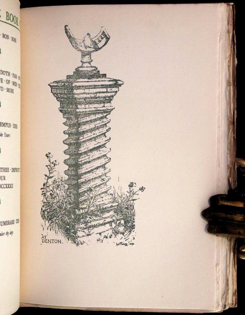 1914 Rare First Edition - A BOOK OF OLD SUNDIALS & THEIR MOTTOES, binding design by Jessie M. King.