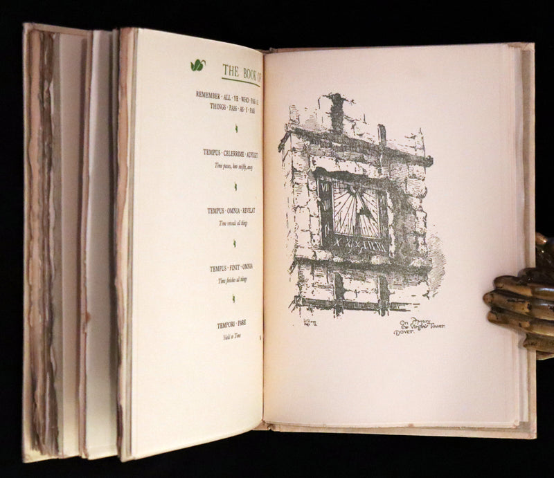 1914 Rare First Edition - A BOOK OF OLD SUNDIALS & THEIR MOTTOES, binding design by Jessie M. King.