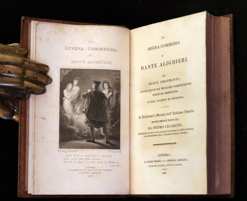 1827 Scarce London Italian Edition - La Divina Commedia di DANTE ALIGHIERI - The Divine Comedy.