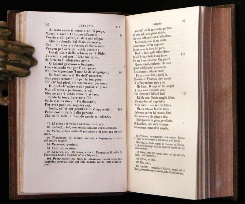 1827 Scarce London Italian Edition - La Divina Commedia di DANTE ALIGHIERI - The Divine Comedy.
