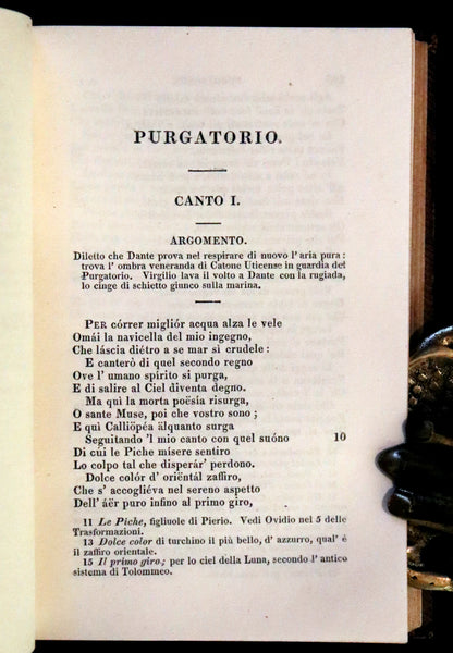 1827 Scarce London Italian Edition - La Divina Commedia di DANTE ALIGHIERI - The Divine Comedy.