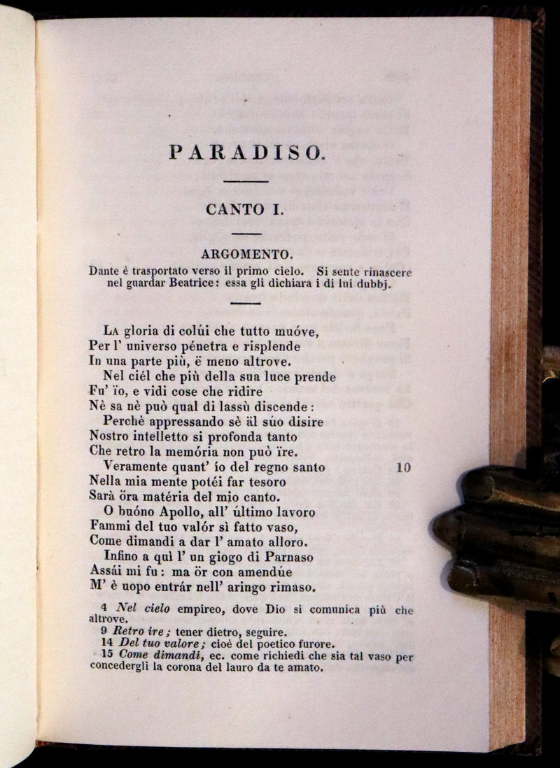 1827 Scarce London Italian Edition - La Divina Commedia di DANTE ALIGHIERI - The Divine Comedy.