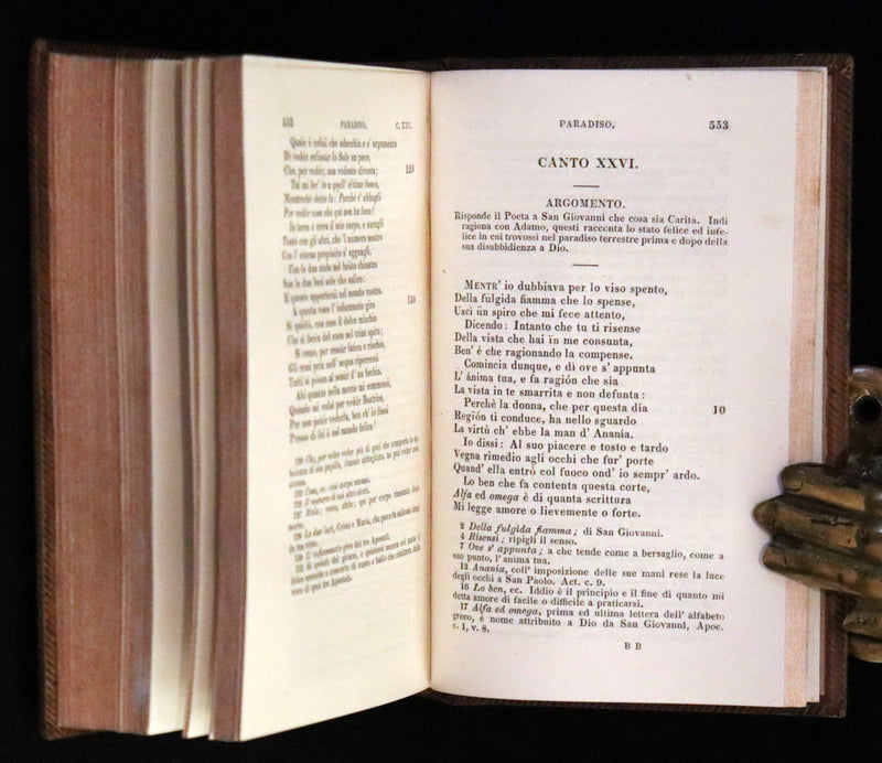 1827 Scarce London Italian Edition - La Divina Commedia di DANTE ALIGHIERI - The Divine Comedy.