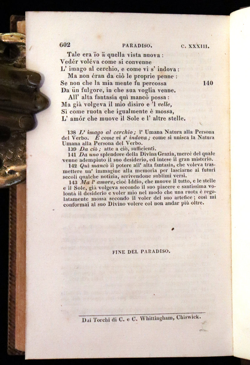 1827 Scarce London Italian Edition - La Divina Commedia di DANTE ALIGHIERI - The Divine Comedy.