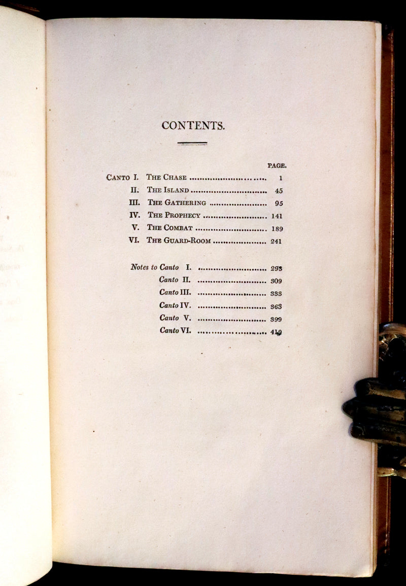 1811 Rare Book in a beautiful binding ~ The LADY OF THE LAKE by Sir Walter Scott Illustrated by Richard Westall.