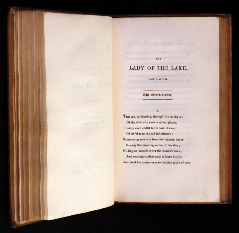 1811 Rare Book in a beautiful binding ~ The LADY OF THE LAKE by Sir Walter Scott Illustrated by Richard Westall.