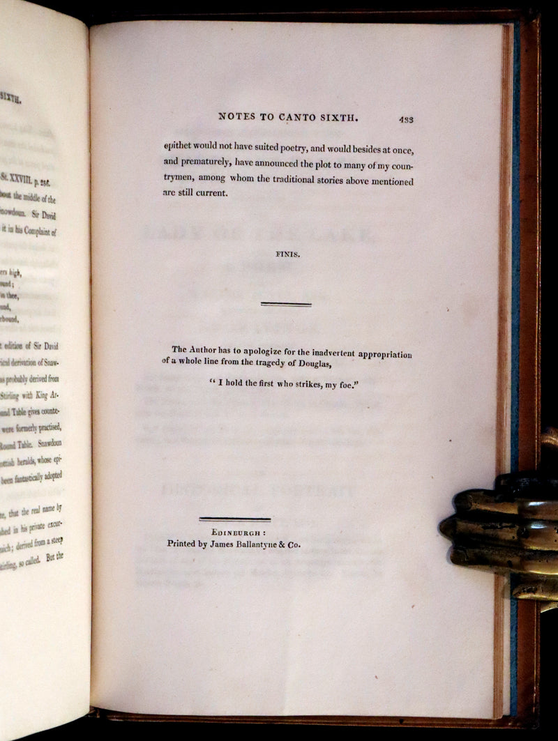 1811 Rare Book in a beautiful binding ~ The LADY OF THE LAKE by Sir Walter Scott Illustrated by Richard Westall.