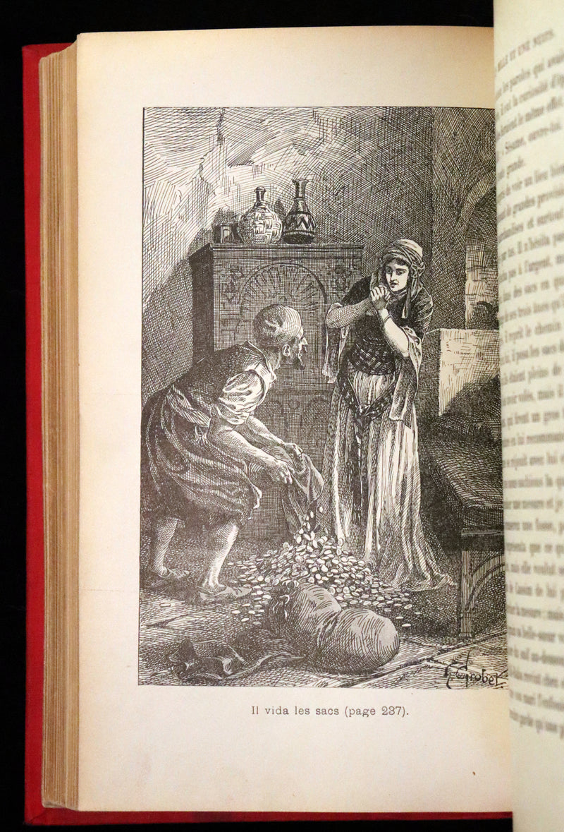 1890 Rare illustrated French Book ~ One Thousand and One Nights - Les Mille et une Nuits - Arabic Tales.