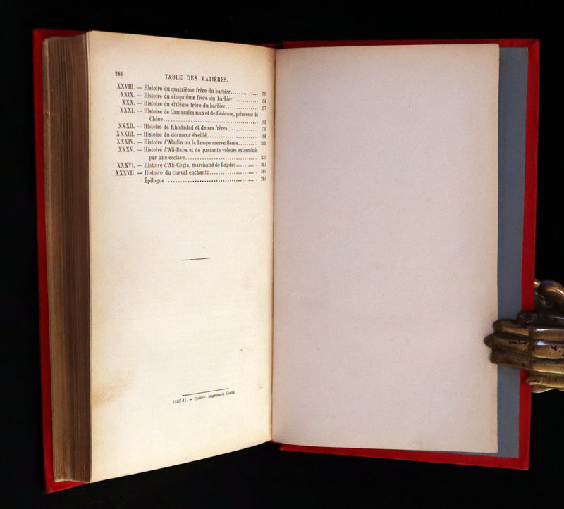1890 Rare illustrated French Book ~ One Thousand and One Nights - Les Mille et une Nuits - Arabic Tales.