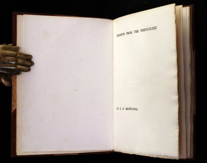 1922 Scarce Bayntun First Limited Edition - Sonnets From the Portuguese, love sonnets by Elizabeth Barrett Browning illustrated by Louise Gaston.