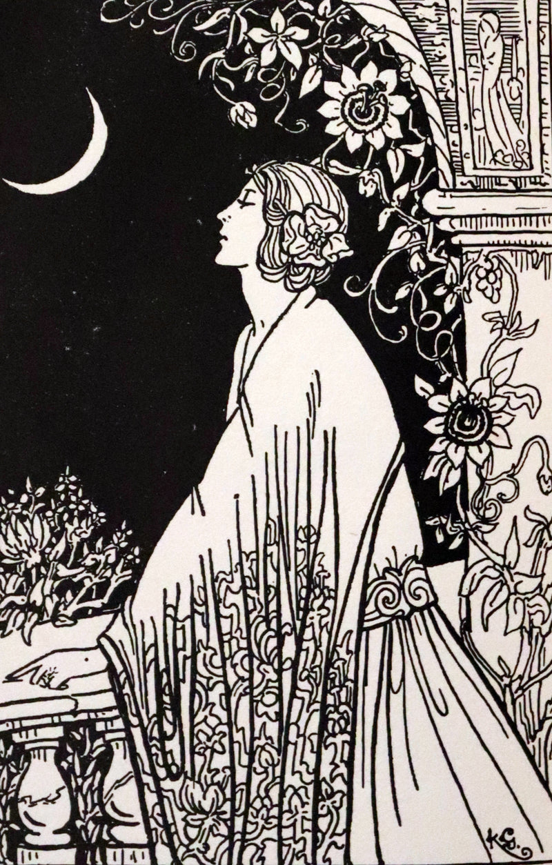 1922 Scarce Bayntun First Limited Edition - Sonnets From the Portuguese, love sonnets by Elizabeth Barrett Browning illustrated by Louise Gaston.