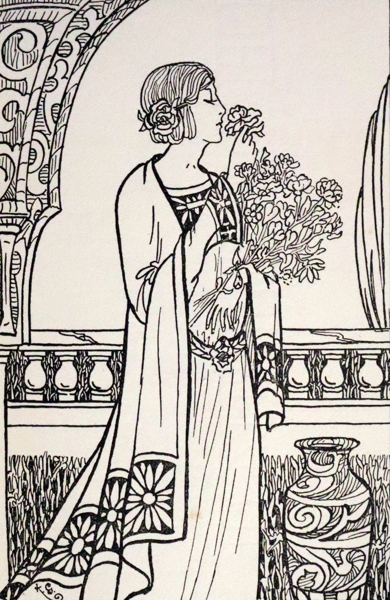 1922 Scarce Bayntun First Limited Edition - Sonnets From the Portuguese, love sonnets by Elizabeth Barrett Browning illustrated by Louise Gaston.