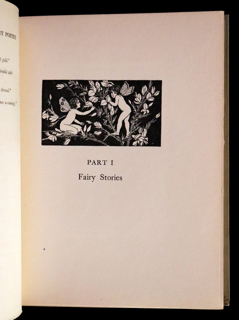 1920 Rare First Edition - THE BOOK OF FAIRY POETRY Illustrated in color by Warwick Goble.