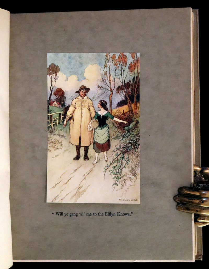 1920 Rare First Edition - THE BOOK OF FAIRY POETRY Illustrated in color by Warwick Goble.