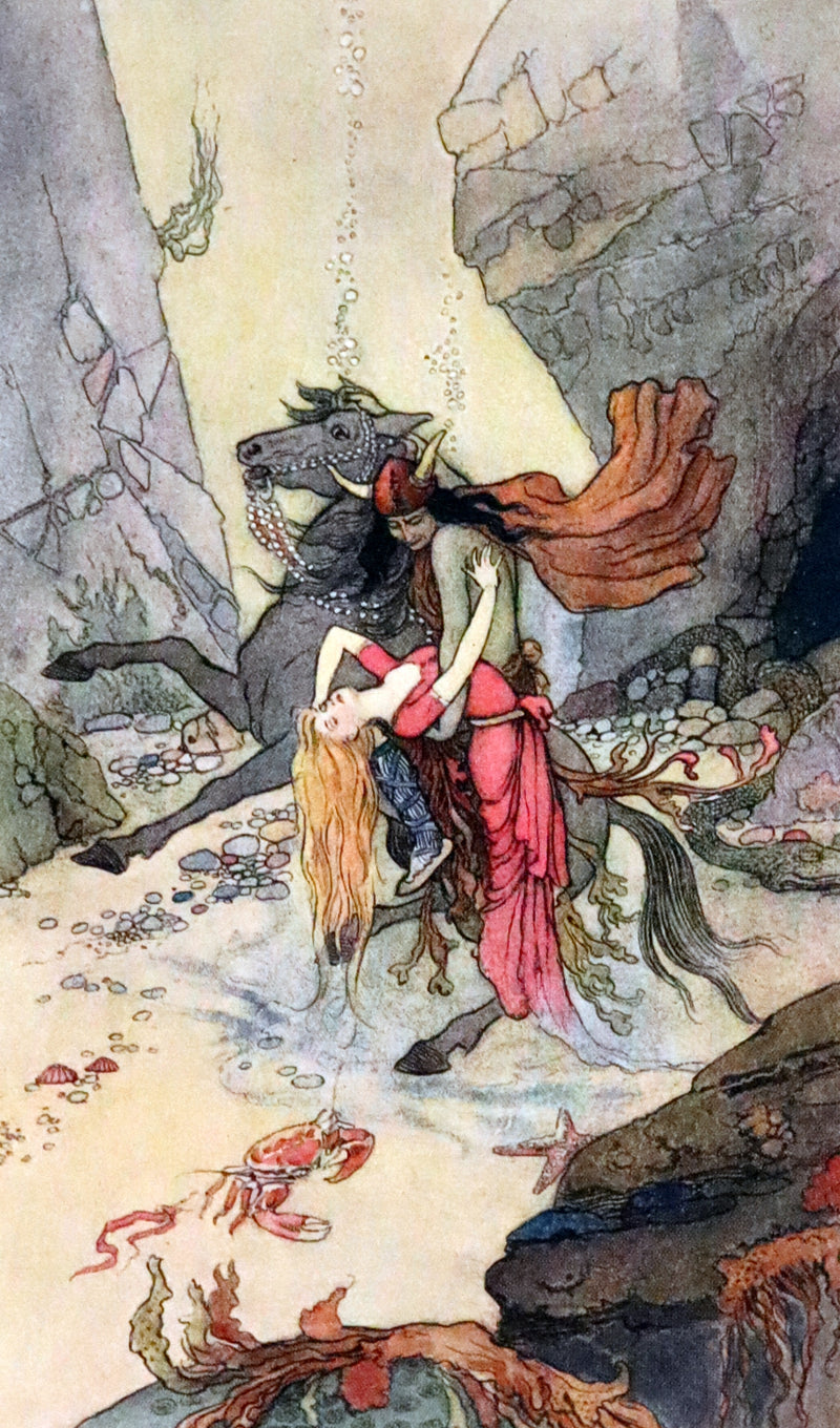 1920 Rare First Edition - THE BOOK OF FAIRY POETRY Illustrated in color by Warwick Goble.