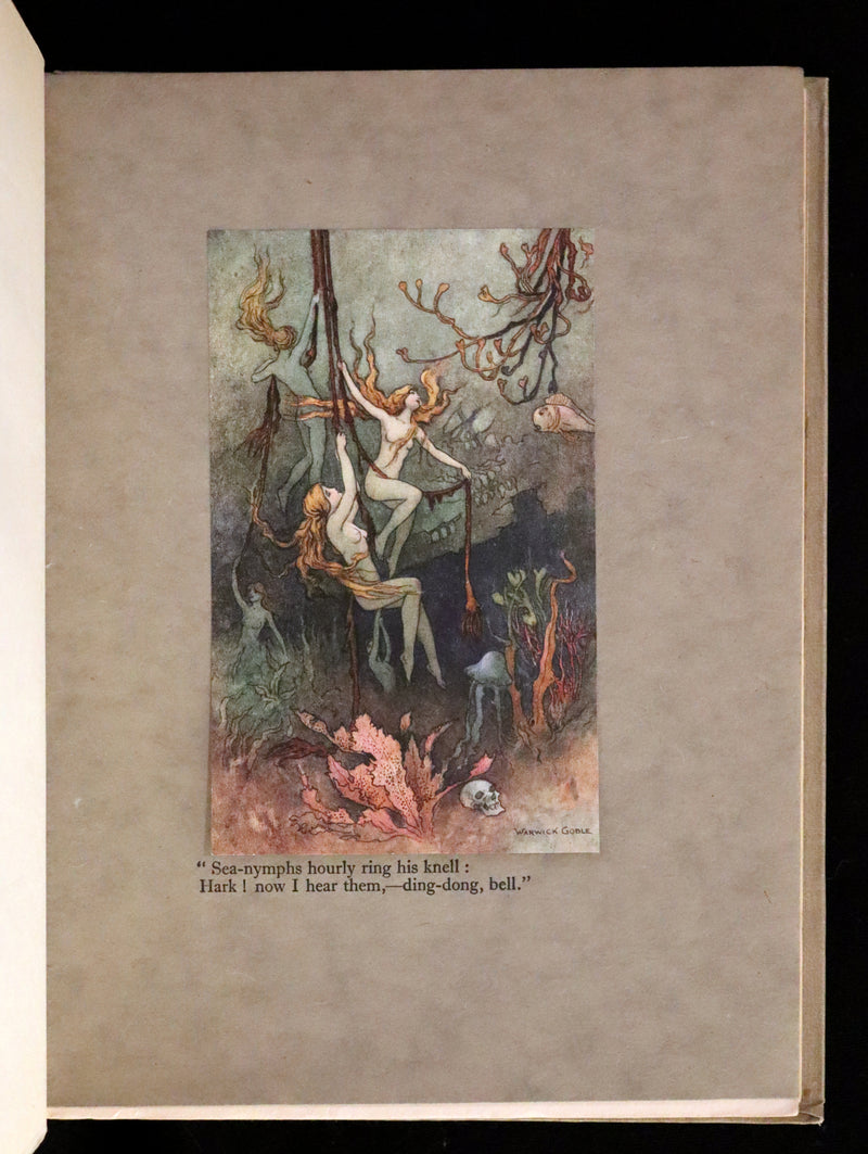 1920 Rare First Edition - THE BOOK OF FAIRY POETRY Illustrated in color by Warwick Goble.