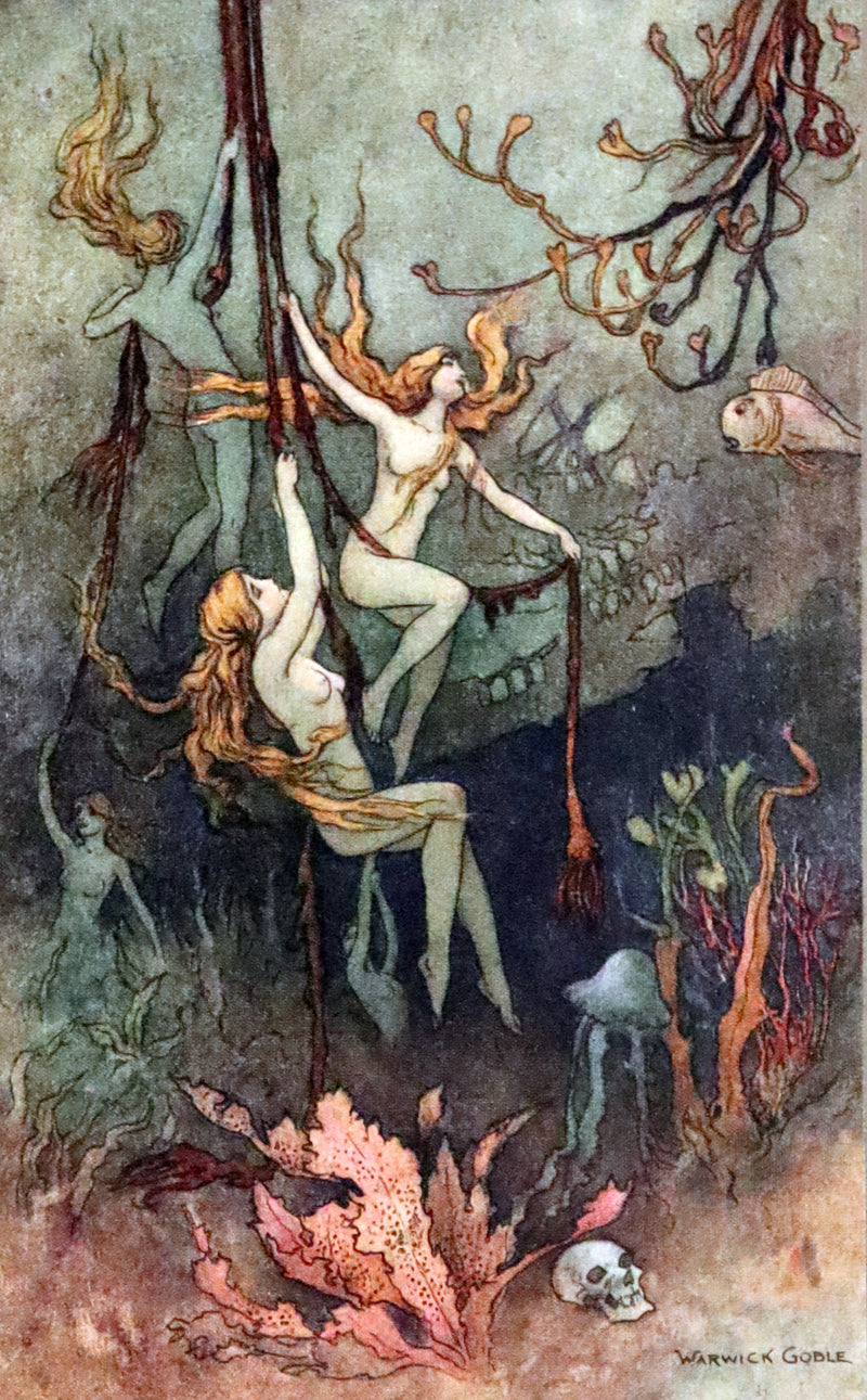 1920 Rare First Edition - THE BOOK OF FAIRY POETRY Illustrated in color by Warwick Goble.