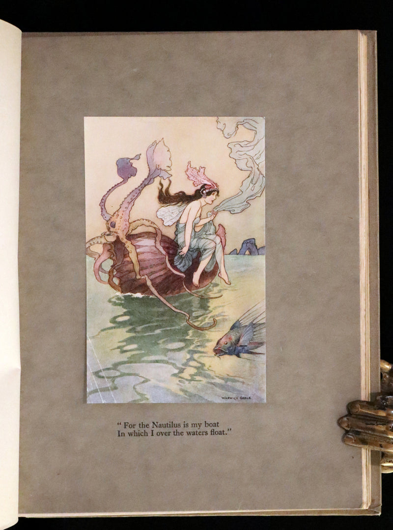 1920 Rare First Edition - THE BOOK OF FAIRY POETRY Illustrated in color by Warwick Goble.