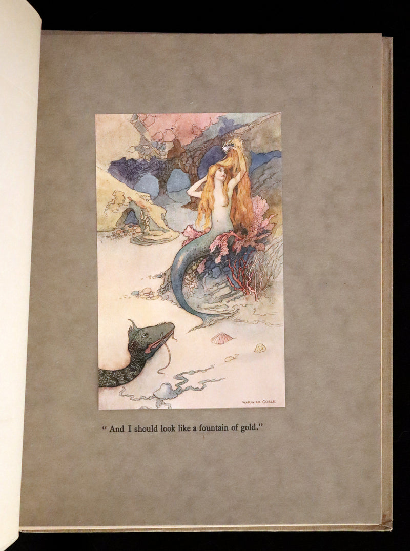 1920 Rare First Edition - THE BOOK OF FAIRY POETRY Illustrated in color by Warwick Goble.