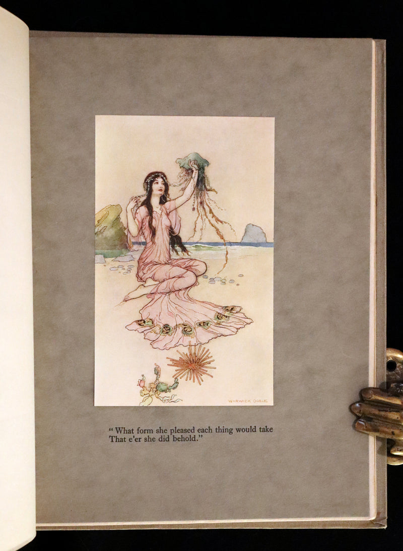 1920 Rare First Edition - THE BOOK OF FAIRY POETRY Illustrated in color by Warwick Goble.