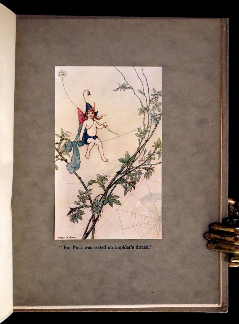 1920 Rare First Edition - THE BOOK OF FAIRY POETRY Illustrated in color by Warwick Goble.