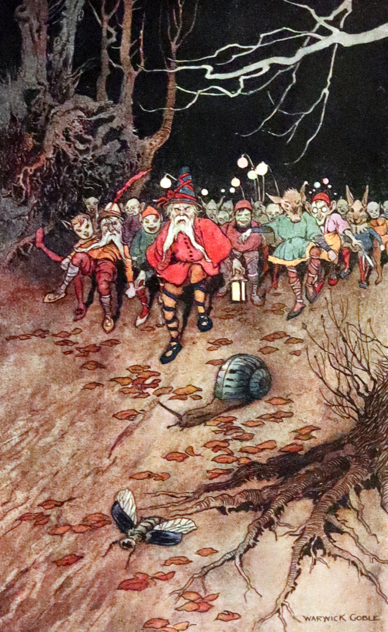 1920 Rare First Edition - THE BOOK OF FAIRY POETRY Illustrated in color by Warwick Goble.