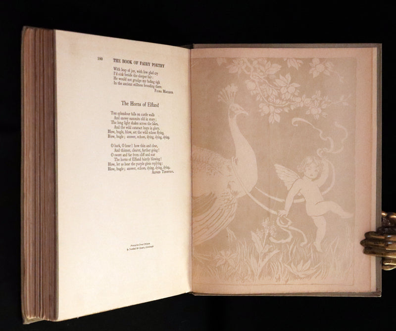 1920 Rare First Edition - THE BOOK OF FAIRY POETRY Illustrated in color by Warwick Goble.