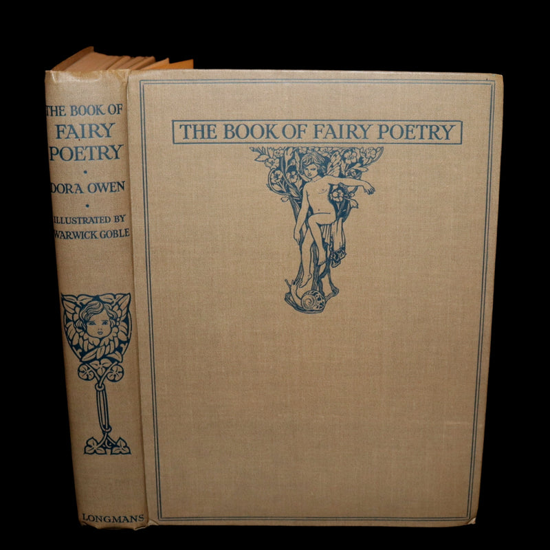 1920 Rare First Edition - THE BOOK OF FAIRY POETRY Illustrated in color by Warwick Goble.