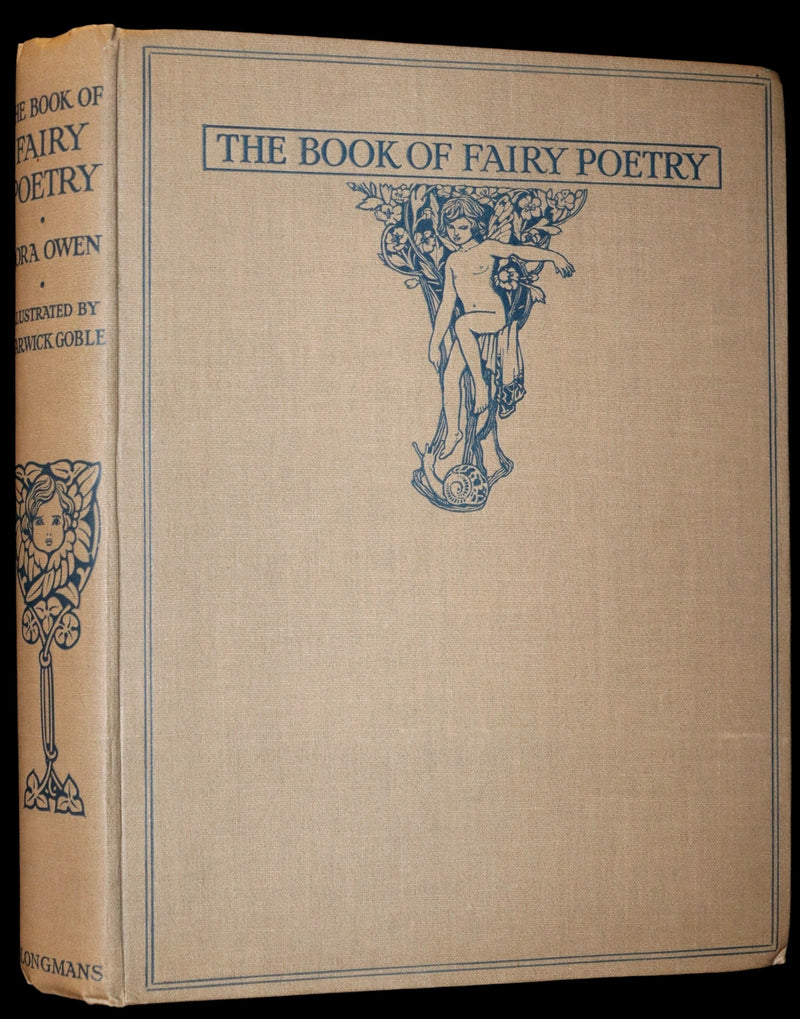 1920 Rare First Edition - THE BOOK OF FAIRY POETRY Illustrated in color by Warwick Goble.