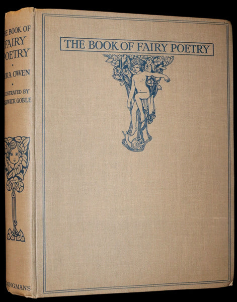 1920 Rare First Edition - THE BOOK OF FAIRY POETRY Illustrated in color by Warwick Goble.