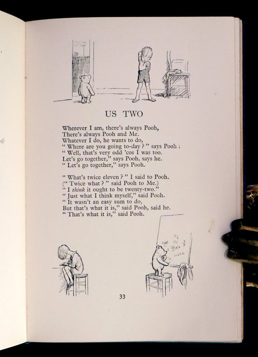 1927 Rare First DELUXE Edition - A. A. Milne & Ernest H. Shepard - NOW WE ARE SIX (Winnie the Pooh).