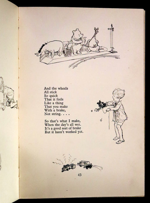 1927 Rare First DELUXE Edition - A. A. Milne & Ernest H. Shepard - NOW WE ARE SIX (Winnie the Pooh).