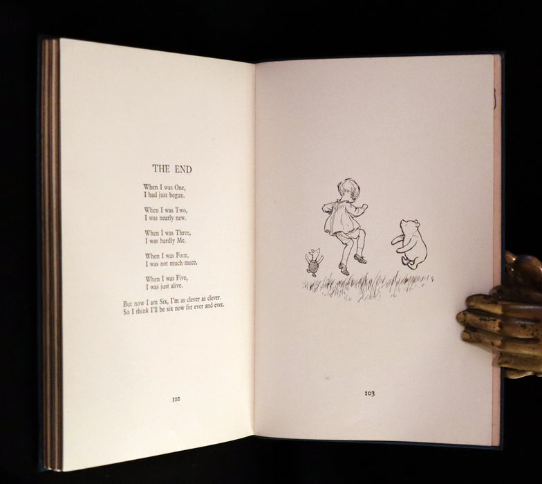 1927 Rare First DELUXE Edition - A. A. Milne & Ernest H. Shepard - NOW WE ARE SIX (Winnie the Pooh).