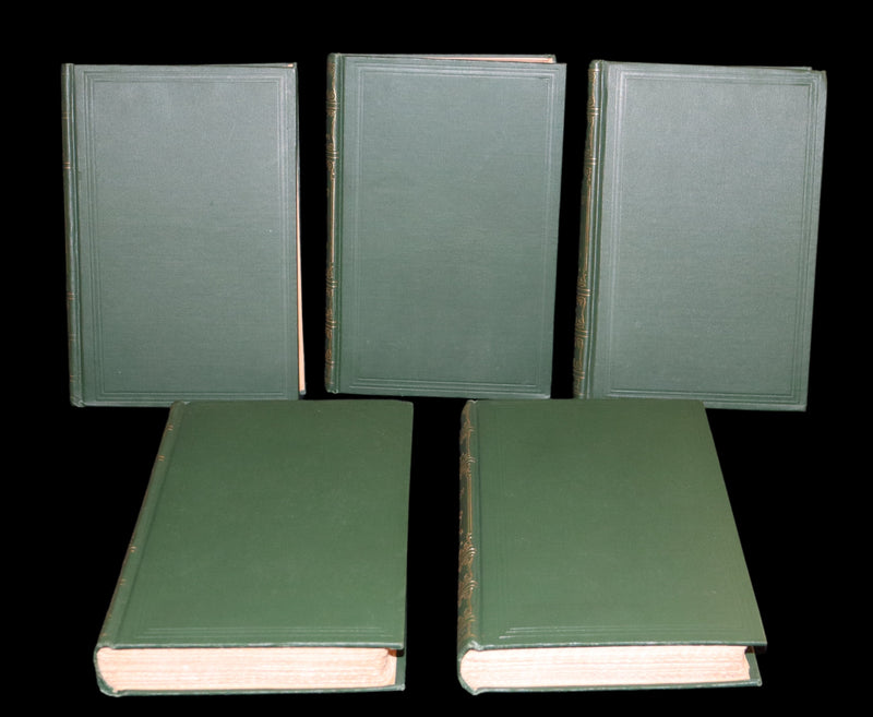 1890 Rare Victorian Book set - LES MISERABLES by Victor Hugo Illustrated by Francois Flameng.