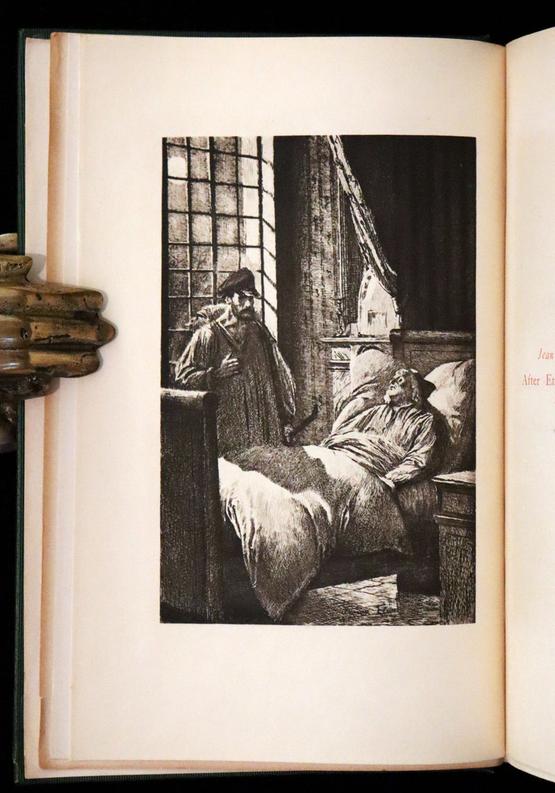 1890 Rare Victorian Book set - LES MISERABLES by Victor Hugo Illustrated by Francois Flameng.