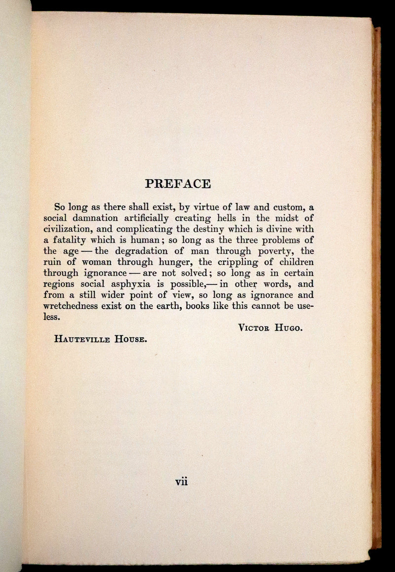 1890 Rare Victorian Book set - LES MISERABLES by Victor Hugo Illustrated by Francois Flameng.