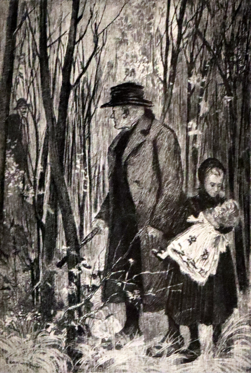 1890 Rare Victorian Book set - LES MISERABLES by Victor Hugo Illustrated by Francois Flameng.