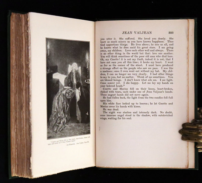 1890 Rare Victorian Book set - LES MISERABLES by Victor Hugo Illustrated by Francois Flameng.