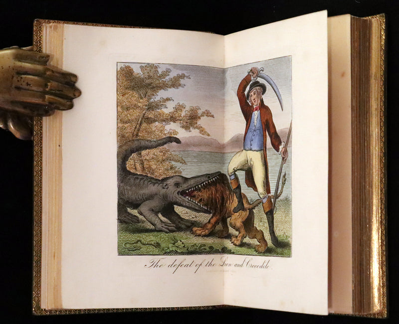 1869 Sangorski Binding - The Travels and Surprising Adventures of Baron MUNCHAUSEN. With THIRTY-SEVEN COLOR Illustrations.