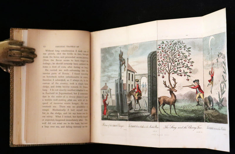 1869 Sangorski Binding - The Travels and Surprising Adventures of Baron MUNCHAUSEN. With THIRTY-SEVEN COLOR Illustrations.