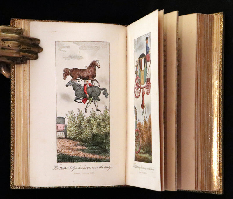 1869 Sangorski Binding - The Travels and Surprising Adventures of Baron MUNCHAUSEN. With THIRTY-SEVEN COLOR Illustrations.