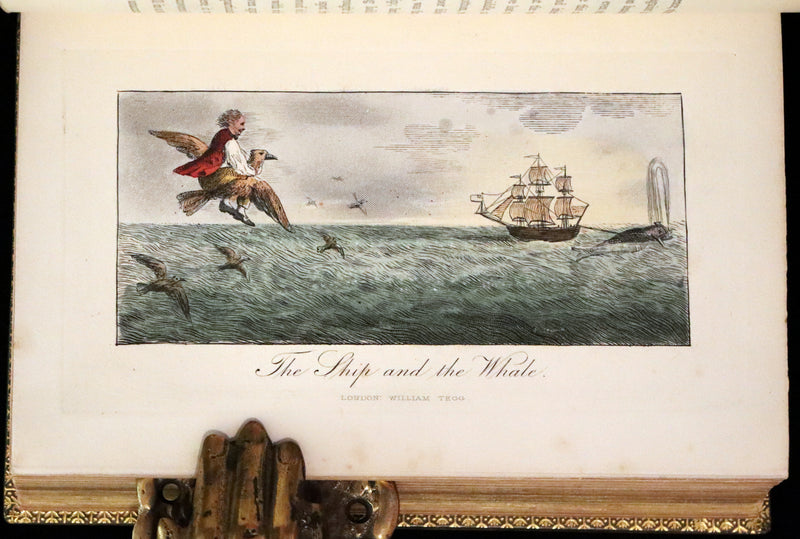 1869 Sangorski Binding - The Travels and Surprising Adventures of Baron MUNCHAUSEN. With THIRTY-SEVEN COLOR Illustrations.