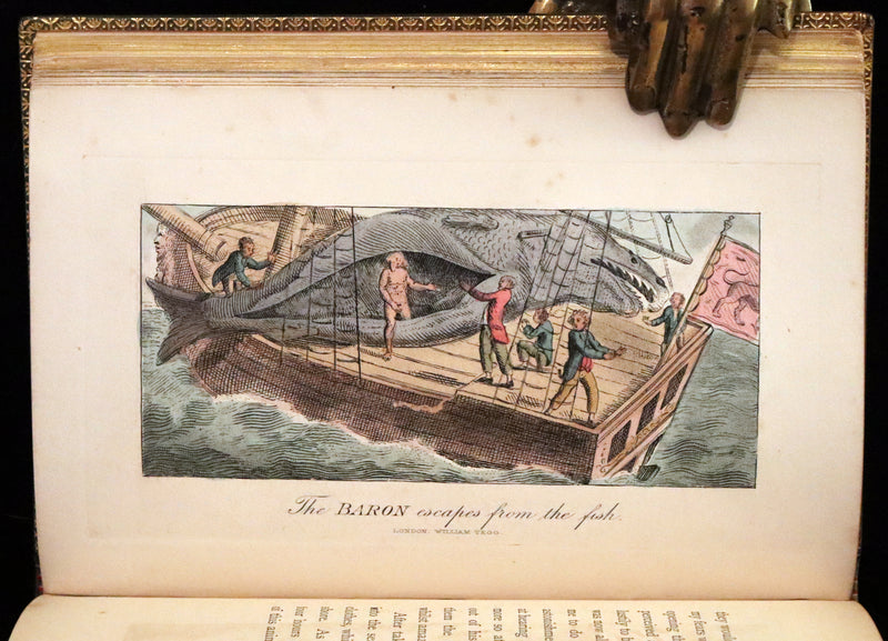 1869 Sangorski Binding - The Travels and Surprising Adventures of Baron MUNCHAUSEN. With THIRTY-SEVEN COLOR Illustrations.