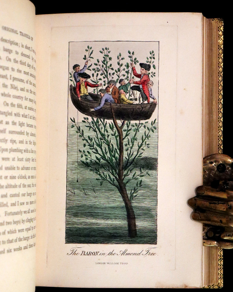 1869 Sangorski Binding - The Travels and Surprising Adventures of Baron MUNCHAUSEN. With THIRTY-SEVEN COLOR Illustrations.