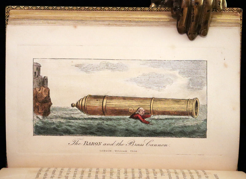 1869 Sangorski Binding - The Travels and Surprising Adventures of Baron MUNCHAUSEN. With THIRTY-SEVEN COLOR Illustrations.