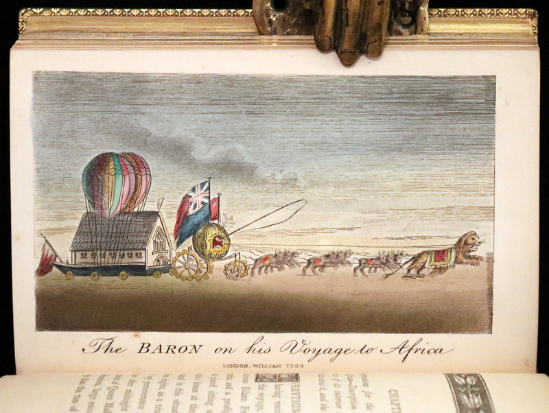 1869 Sangorski Binding - The Travels and Surprising Adventures of Baron MUNCHAUSEN. With THIRTY-SEVEN COLOR Illustrations.