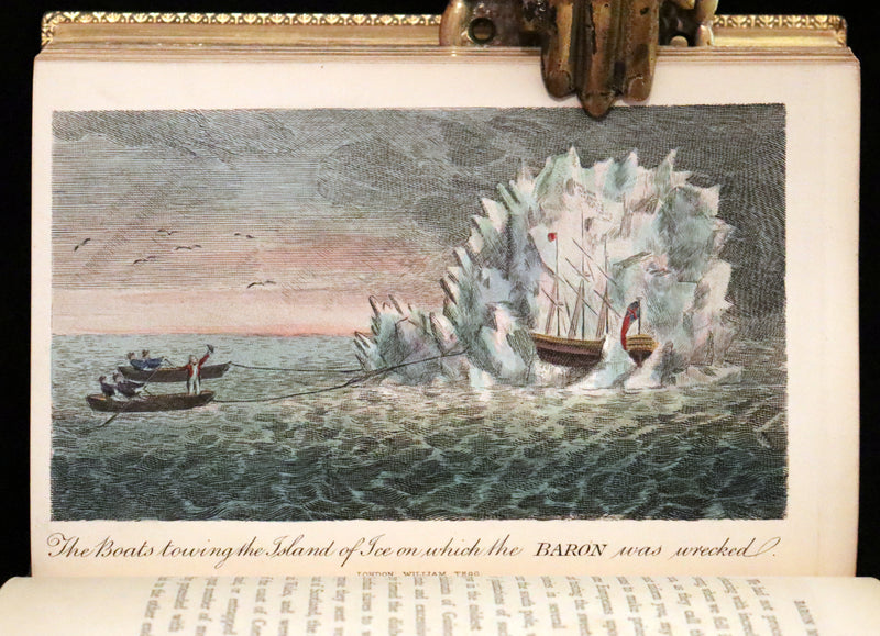 1869 Sangorski Binding - The Travels and Surprising Adventures of Baron MUNCHAUSEN. With THIRTY-SEVEN COLOR Illustrations.