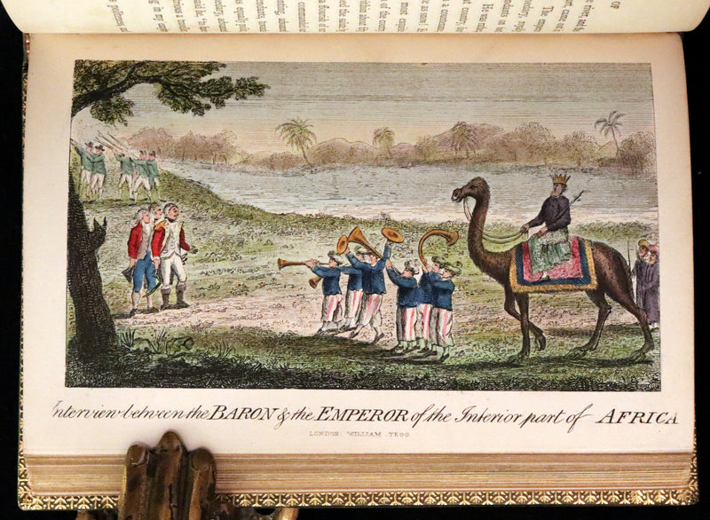 1869 Sangorski Binding - The Travels and Surprising Adventures of Baron MUNCHAUSEN. With THIRTY-SEVEN COLOR Illustrations.