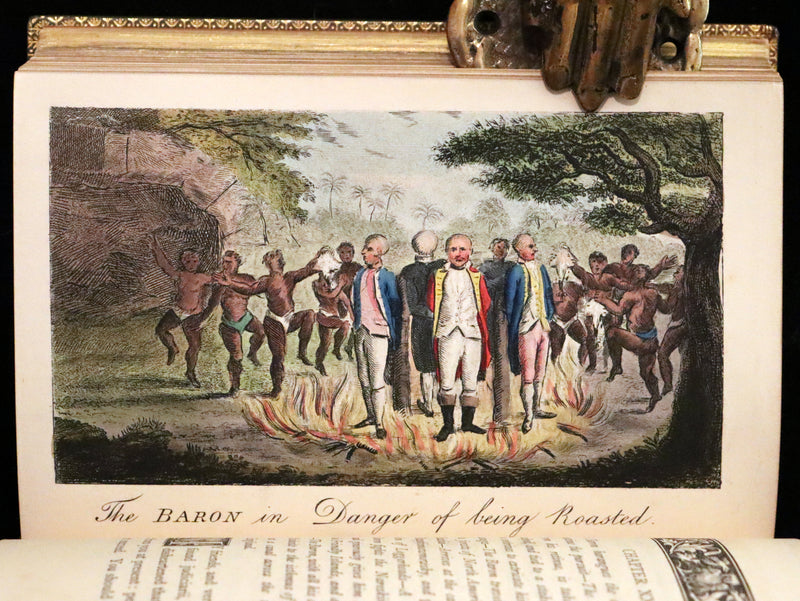 1869 Sangorski Binding - The Travels and Surprising Adventures of Baron MUNCHAUSEN. With THIRTY-SEVEN COLOR Illustrations.